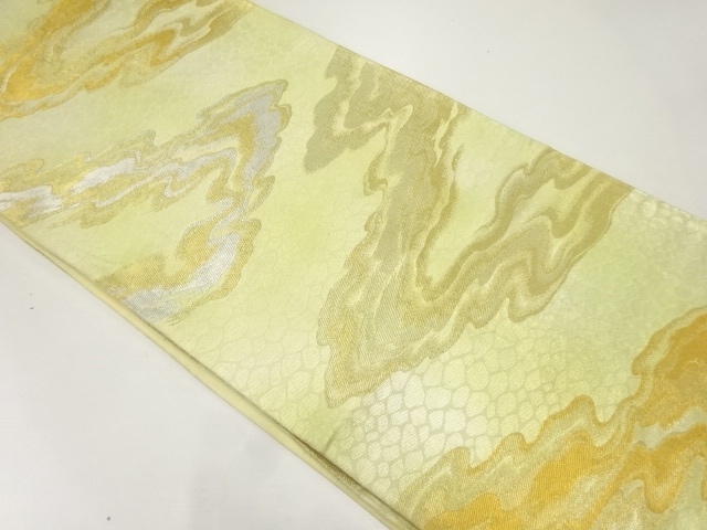 アンティーク　流水模様織出し袋帯（材料）